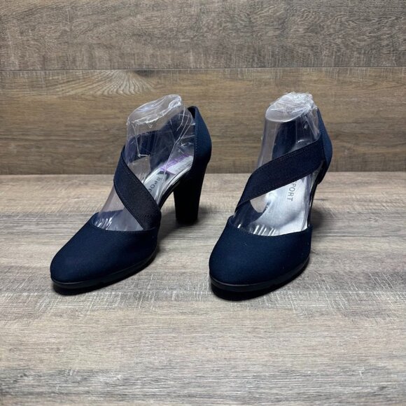 Anne Klein Sport Xpose Blue Textile Platform Pumps Women's Size 8.5 - Picture 1 of 7